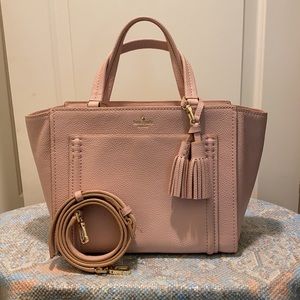Kate Spade soft pink leather structured satchel